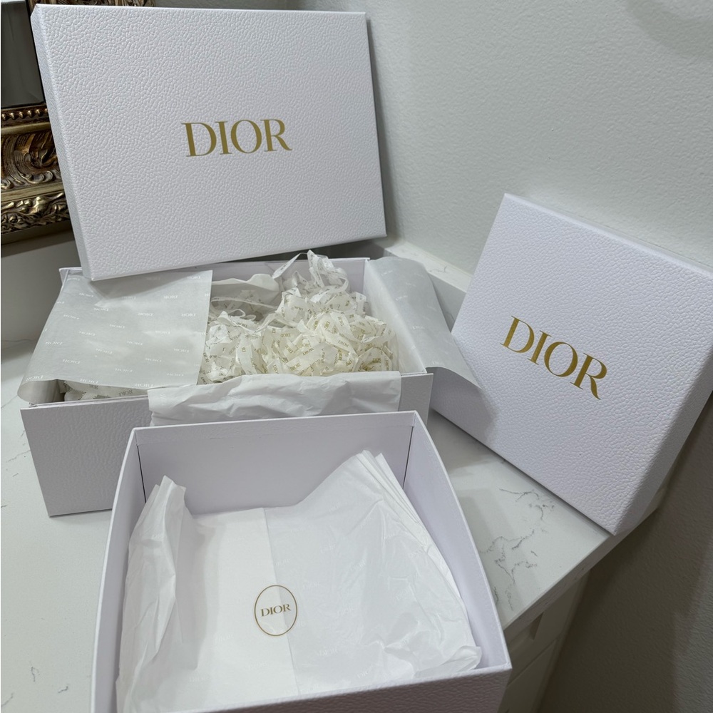 2 Dior Empty Gift Boxes with Dior Tissues
